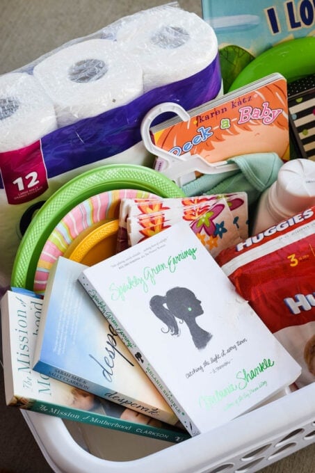 Create a Survival Basket for a New Mommy by This Little Home of Mine