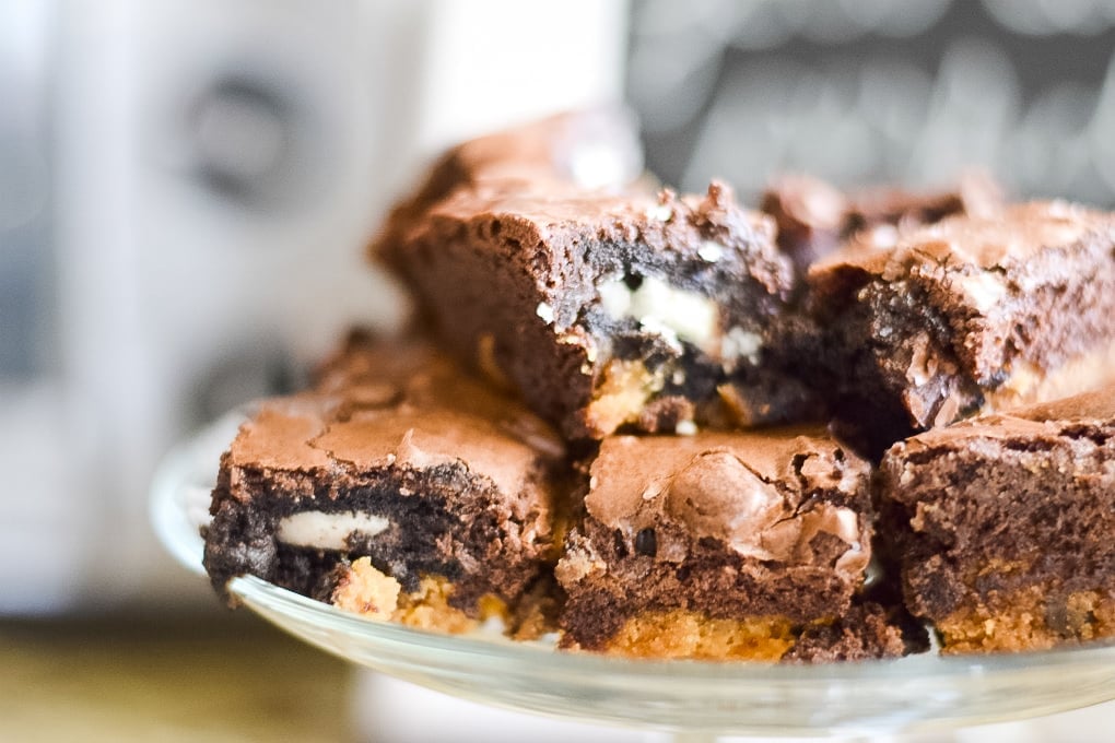 Triple Decker Brownies by This Little Home of Mine