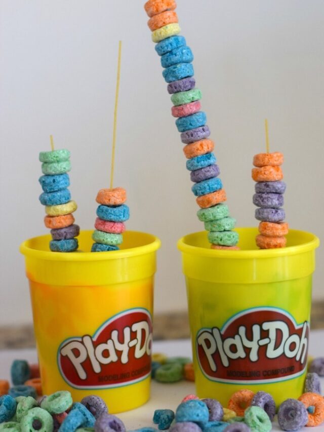 Fine Motor Activity: Stacking Froot Loops Story