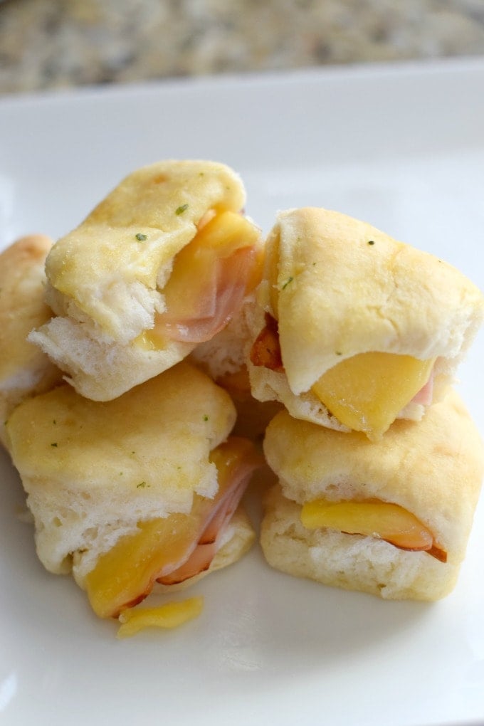 Ham and Gouda Cheese on Yeast Rolls by This Little Home of Mine