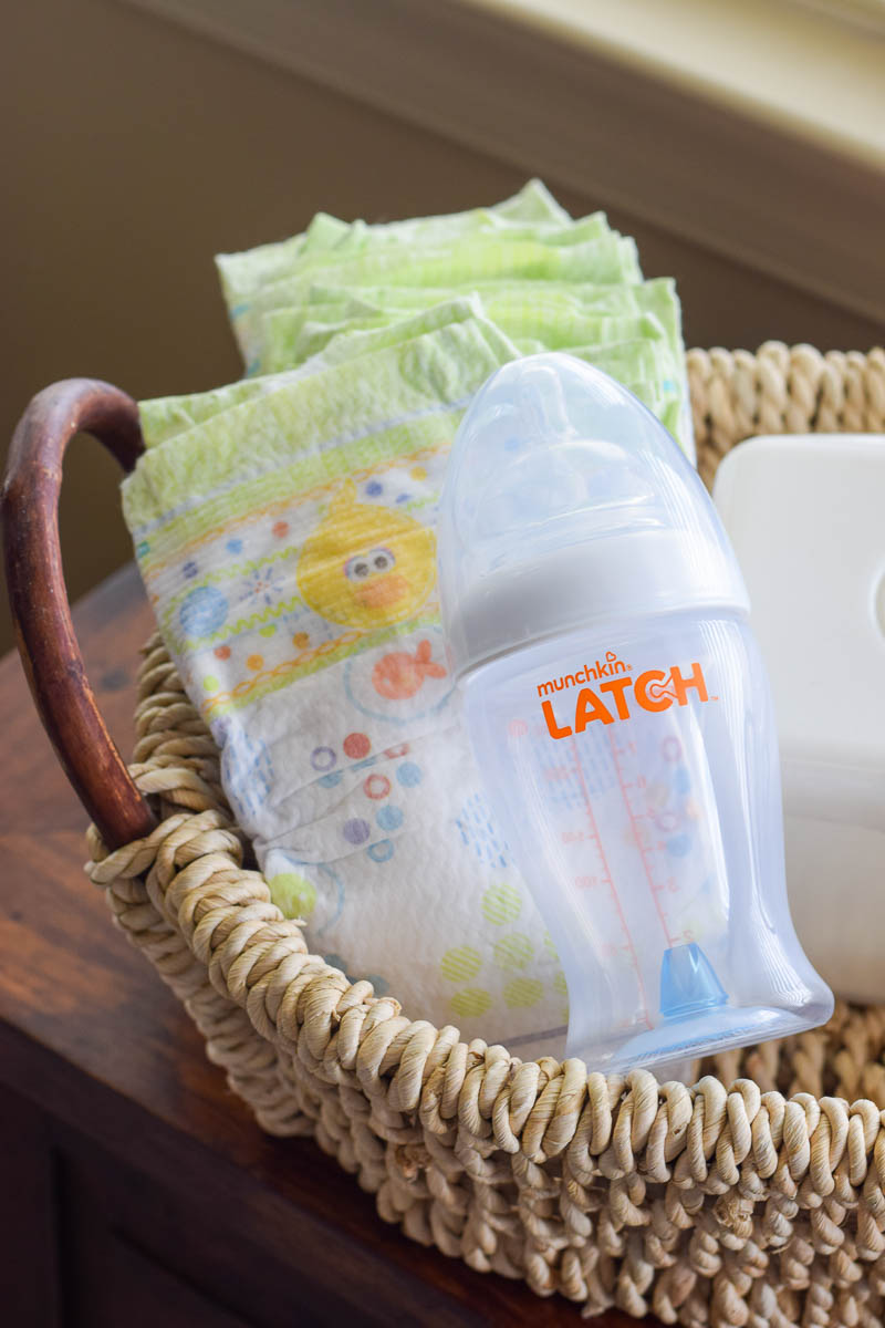 Baby Care Supplies in a Basket
