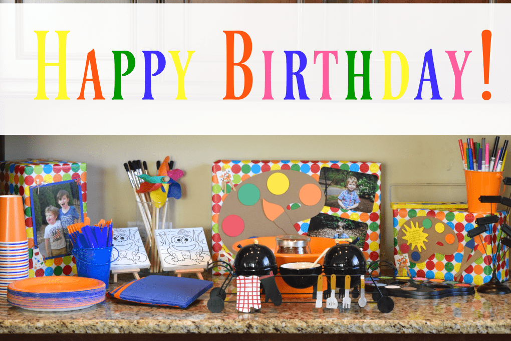 Painting Birthday Party: Art Party for Kids by This Little Home of MinePainting Birthday Party: Art Party for Kids by This Little Home of Mine