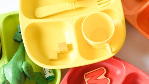 Colorful Items Sorted on Colorful Plates