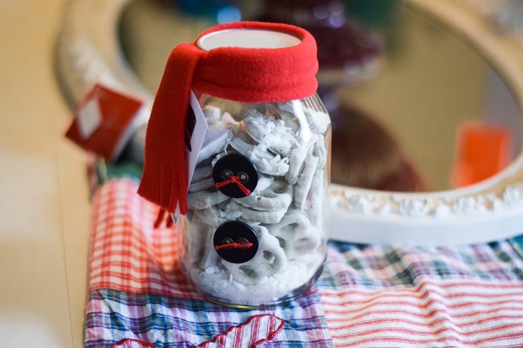 Snowman Jar: Christmas Gift Ideas by This Little Home of Mine