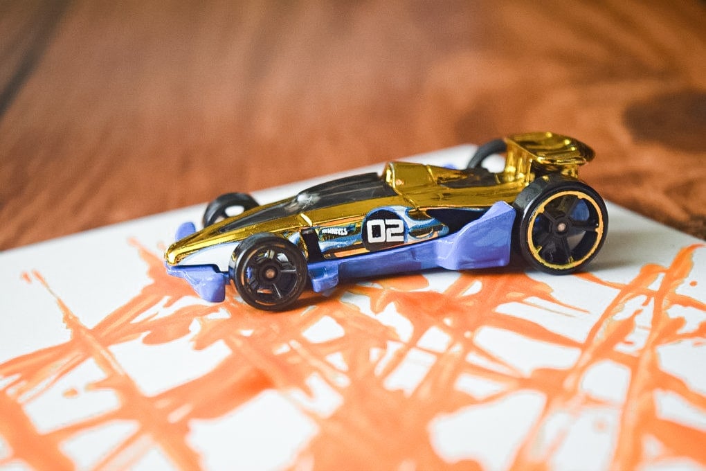 Painting with Hot Wheels Cars - Activity Idea