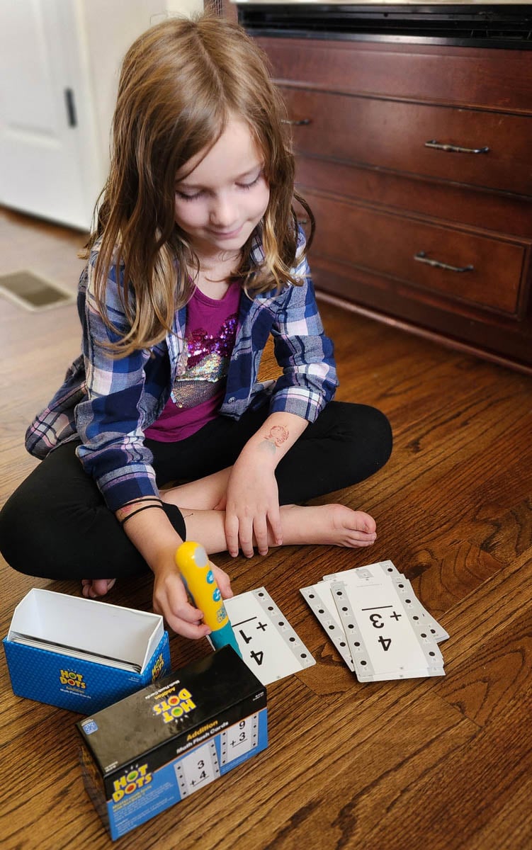 Young Girl Playing Hot Dots Game