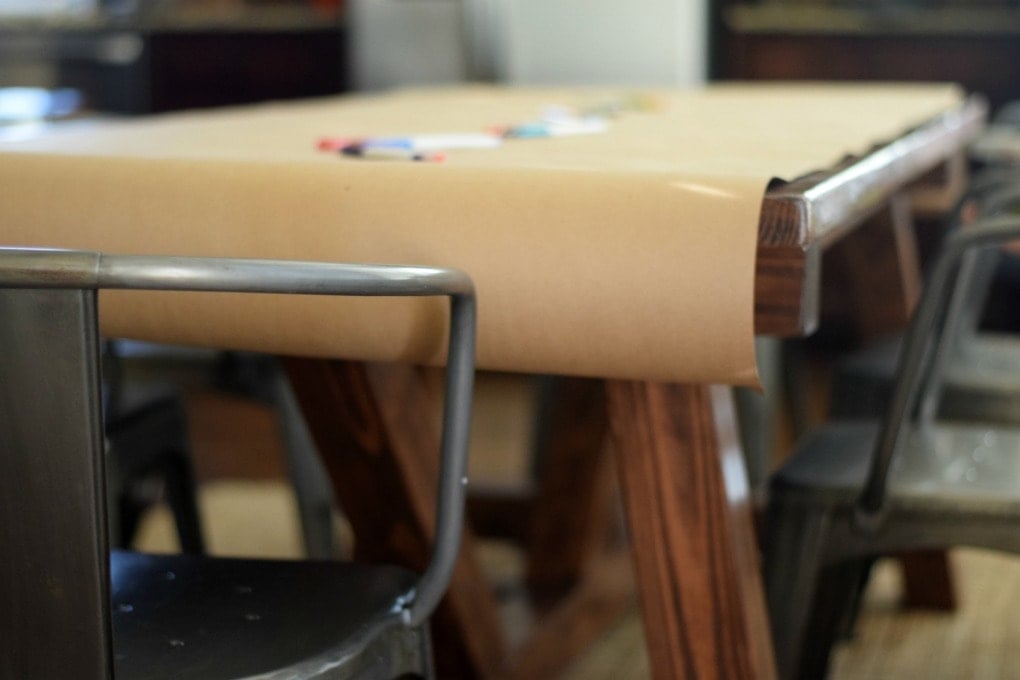 Coloring Table - Crayons, Markers, Paint, Stickers, and More - This Little Home of Mine