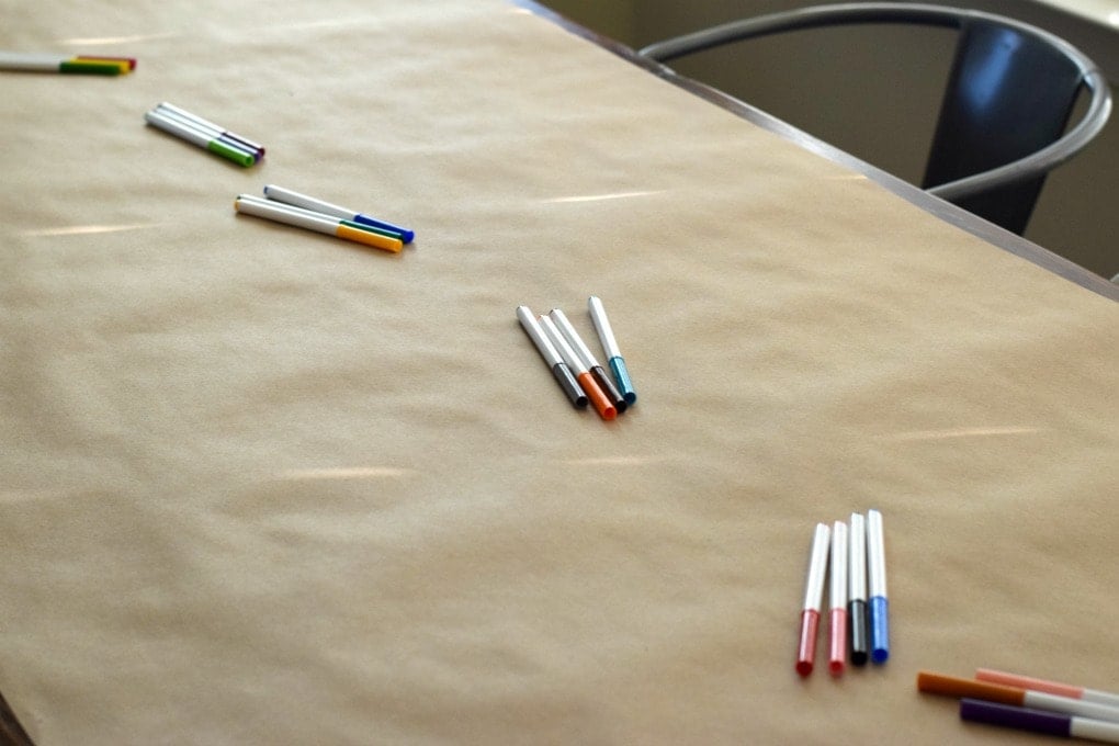 Coloring Table - Crayons, Markers, Paint, Stickers, and More - This Little Home of Mine