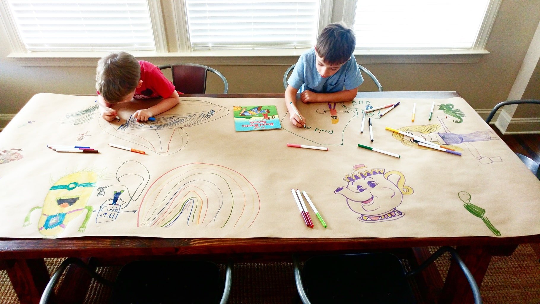 Coloring Table - Crayons, Markers, Paint, Stickers, and More - This Little Home of Mine