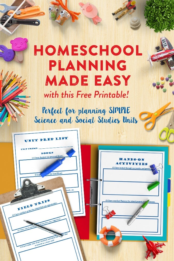 Unit Planning Packet for Homeschoolers by This Little Home of Mine