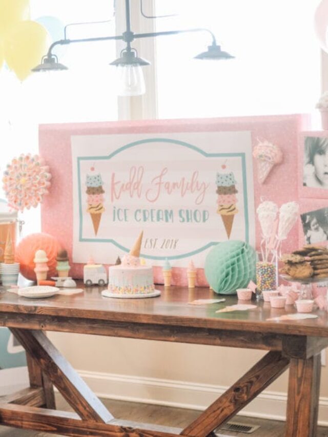 Ice Cream Themed Birthday Party Story