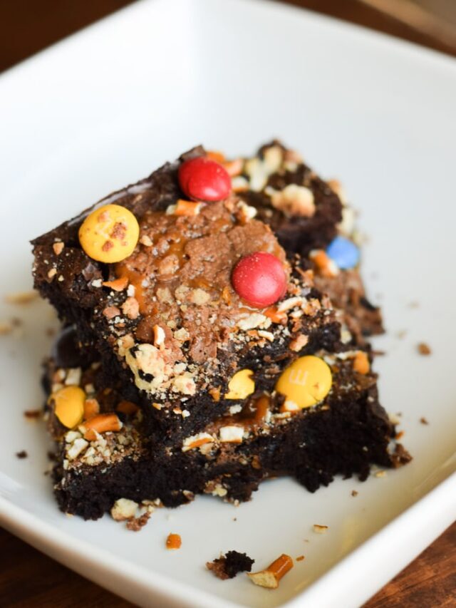 Leftover Candy-Topped Brownies Story