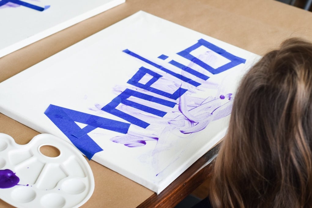 Name Painting Activity for Kids
