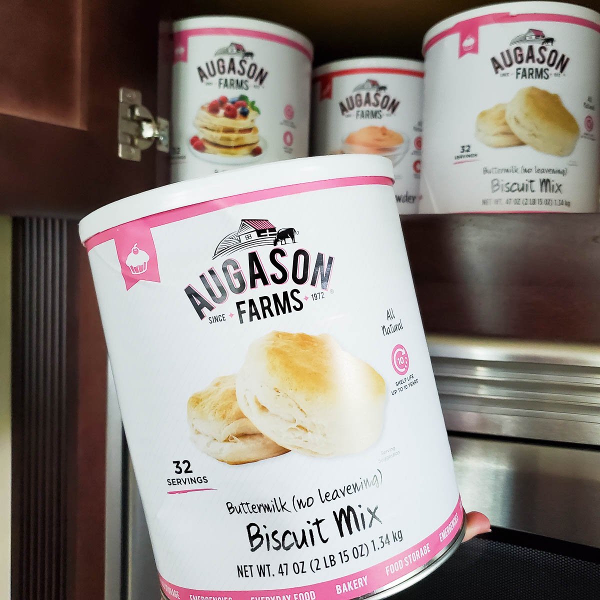 Can of Augason Farms - Biscuit Mix