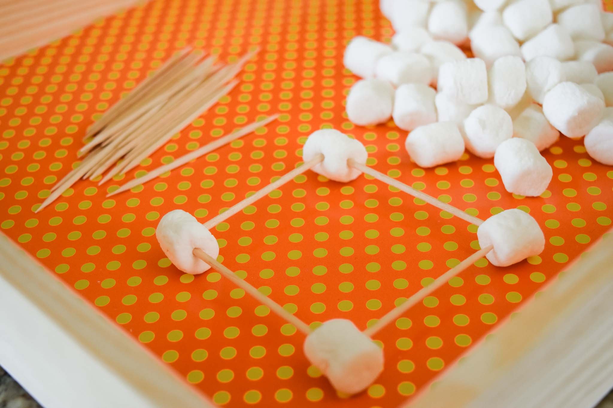 Shape Building with Toothpicks and Marshmallows
