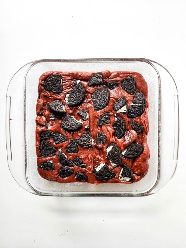 Glass Pan of Brownies