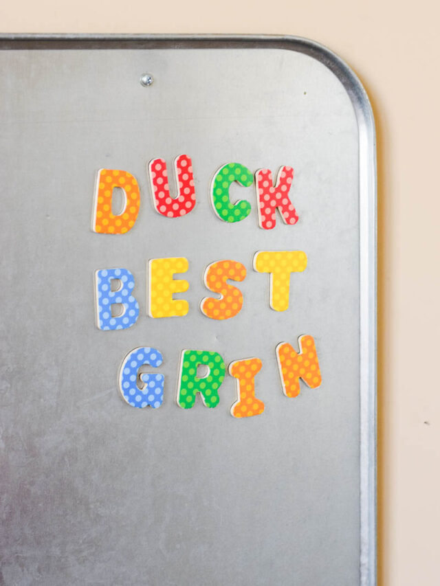 DIY Playroom Magnet Board Story