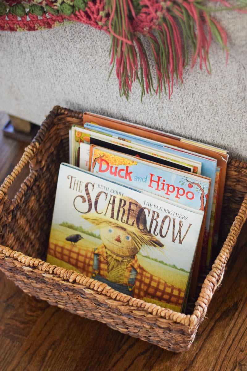 Fall Books for Kids in a Basket