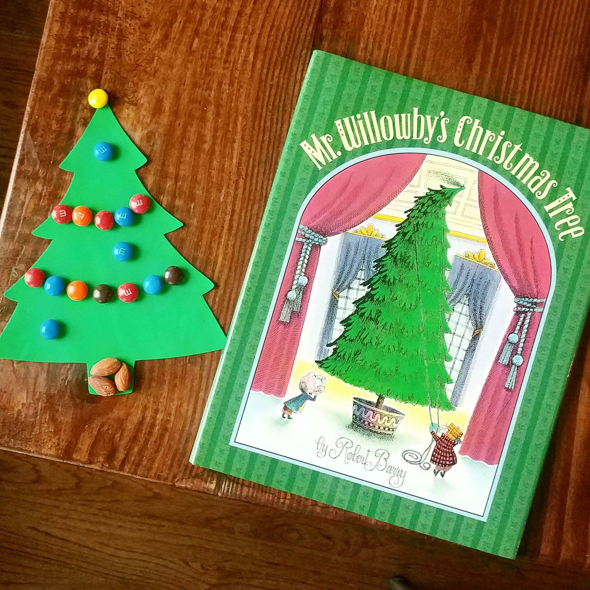 Christmas Book and Treats Set Up for Kids to Enjoy