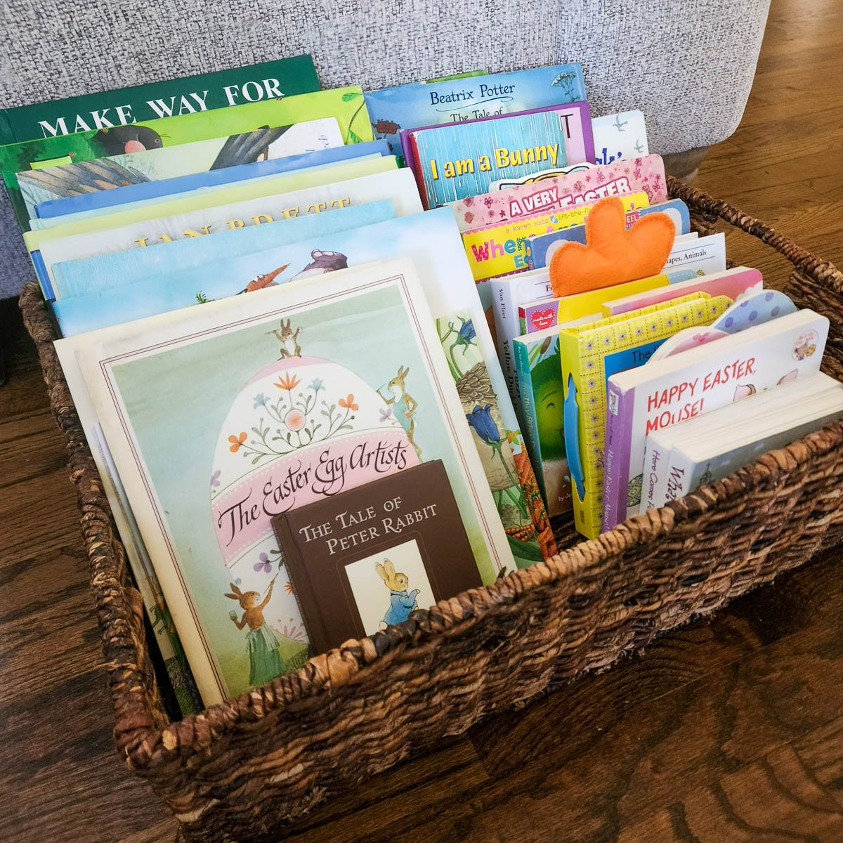 Easter Books for Kids in a Basket