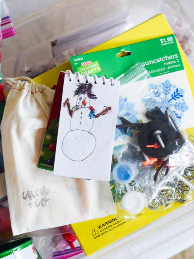 Christmas Activities in a Plastic Storage Bin