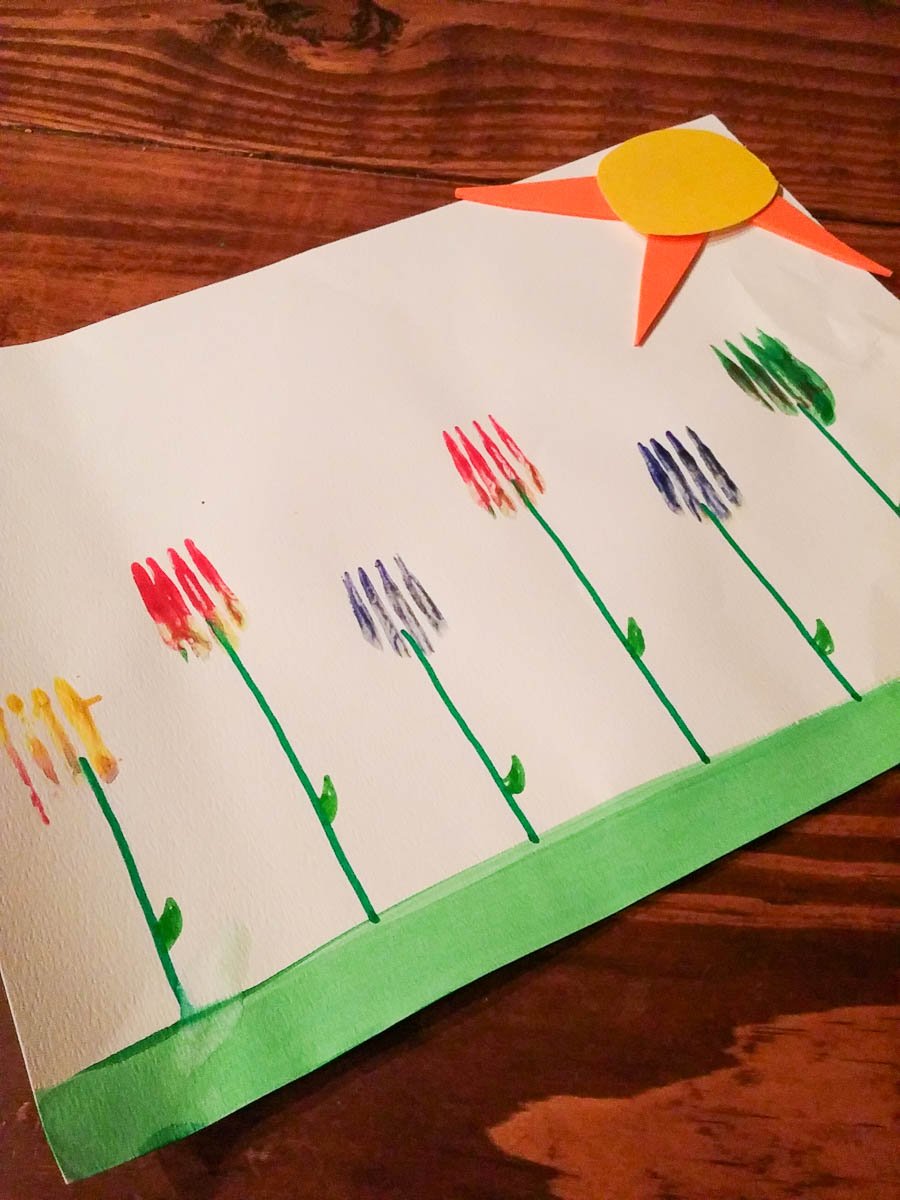 Painting with Forks - Kids Art Project