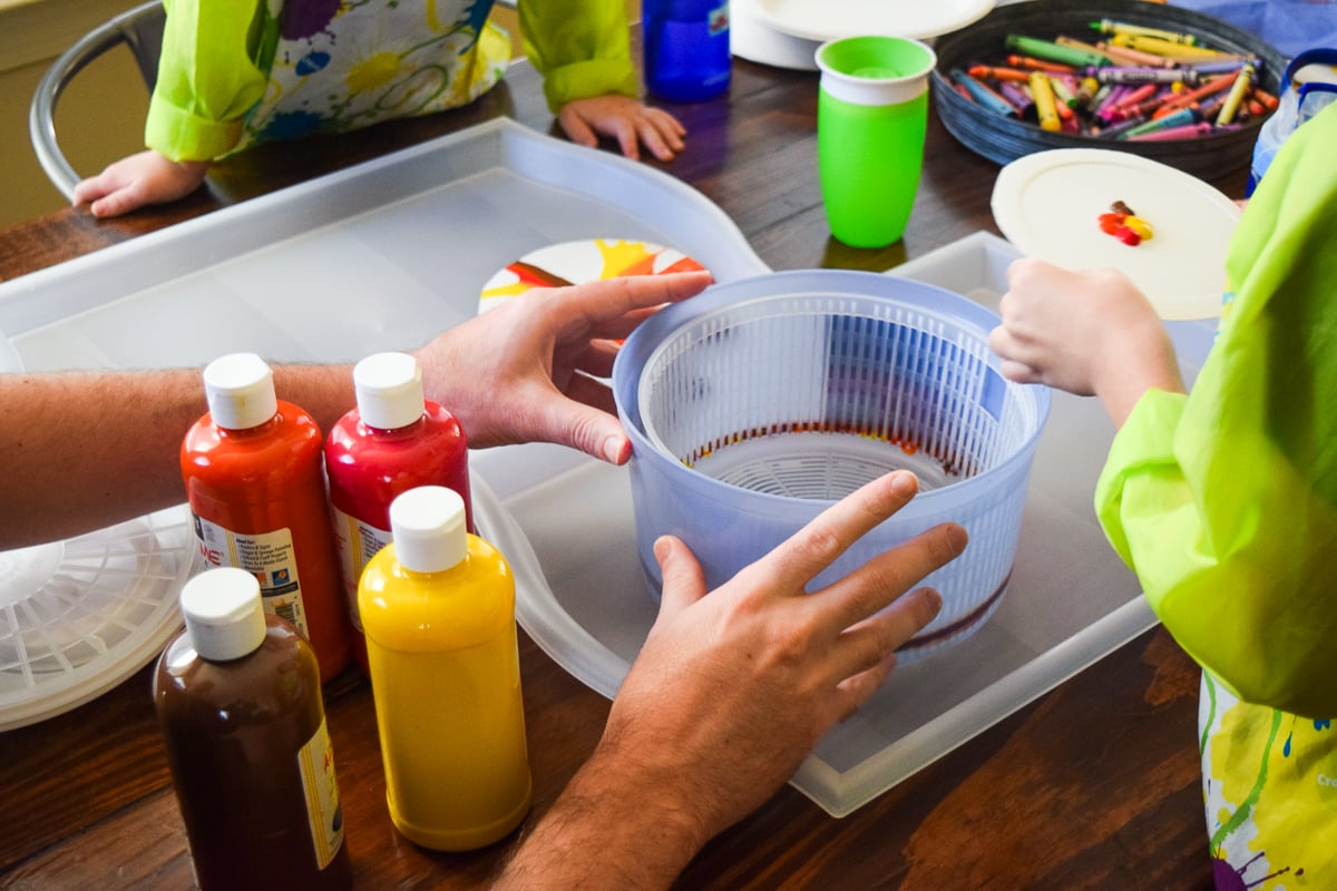 Prepping a Painting Activity with Kids