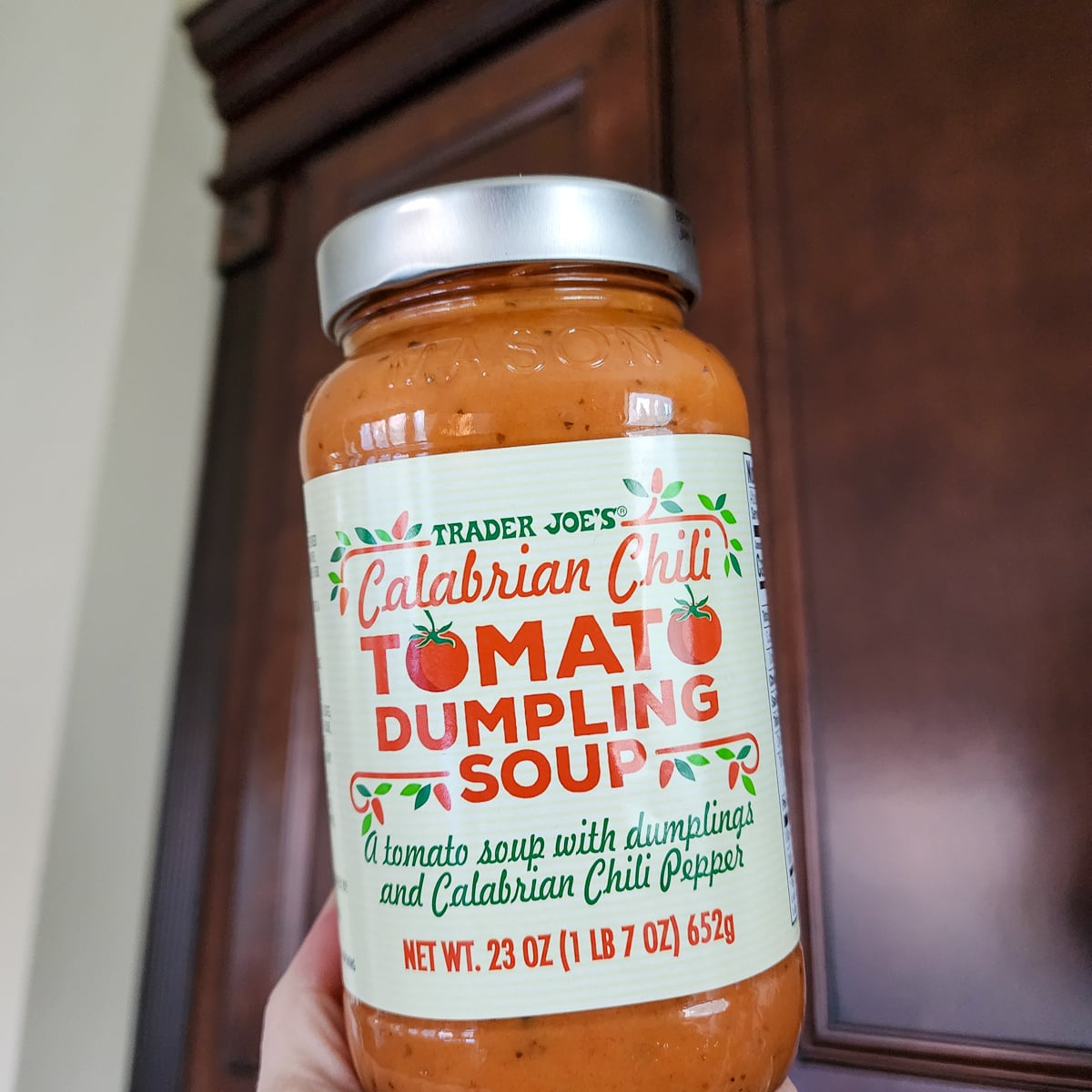 Jar of Tomato Dumpling Soup from Trader Joe's