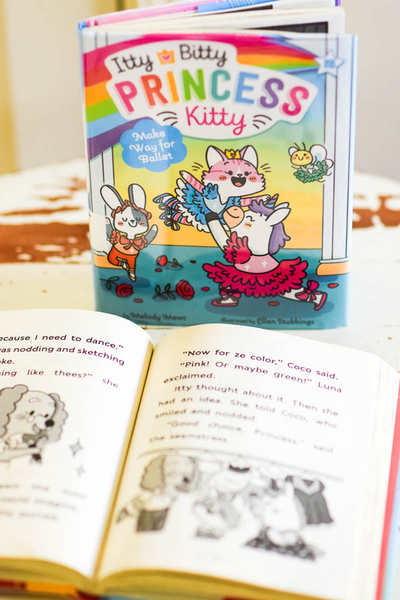 Inside Pages of an Itty Bitty Princess Kitty Book