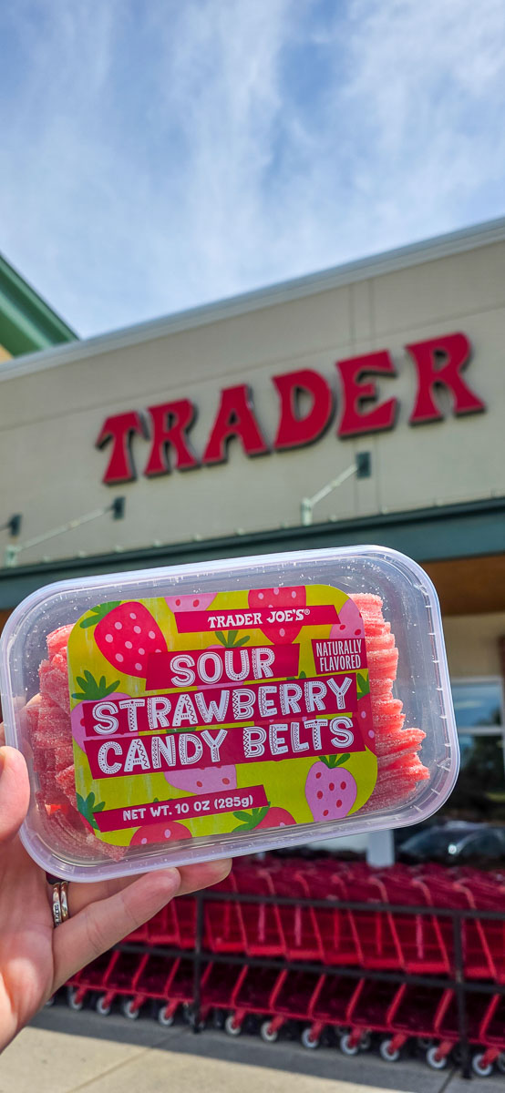 Sour Strawberry Candy Belts from Trader Joe's