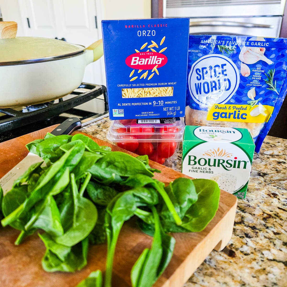 Recipe Ingredients Sitting on Kitchen Counter