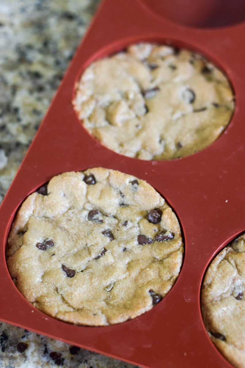 Nestle Cookies Cooked in Muffin Top Pan
