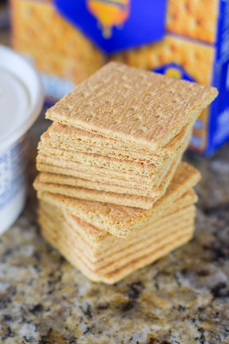 Stack of Graham Crackers Sitting on the Kitchen Counter