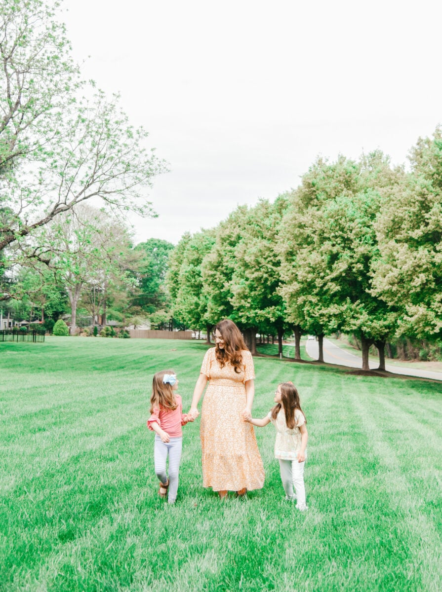 Mother and Daughter Posing for Photos
