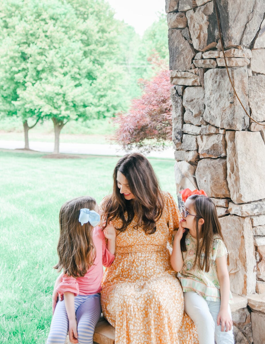 Mother and Daughter Posing for Photos