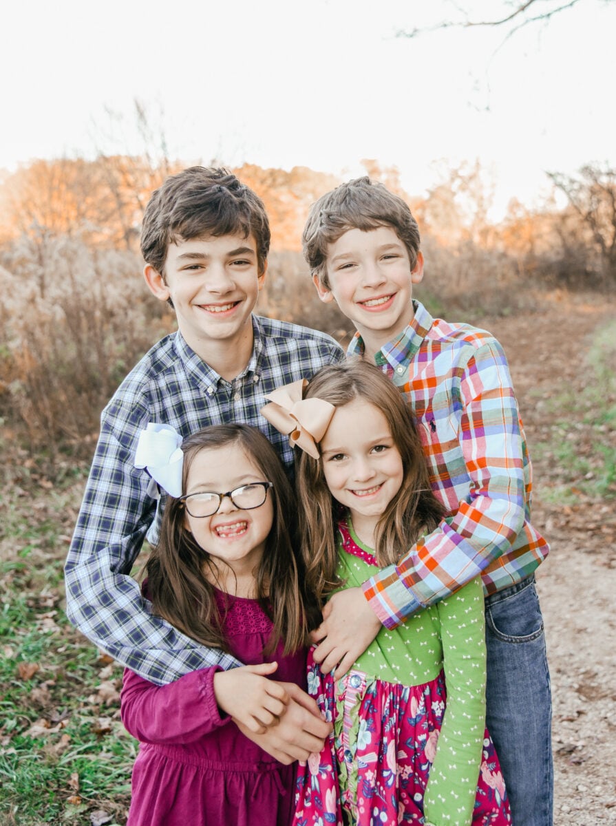 Siblings Posed for a Photo