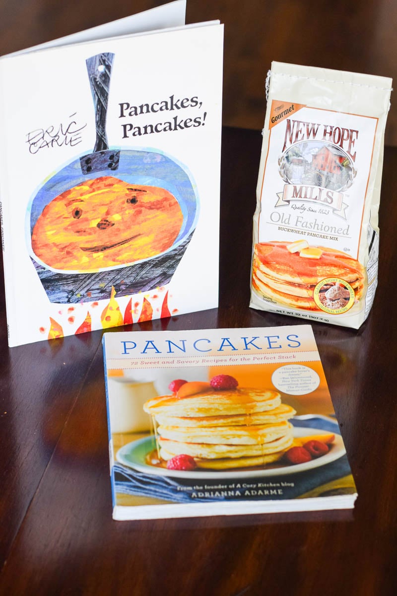 Books about Pancakes Sitting on the Kitchen Table