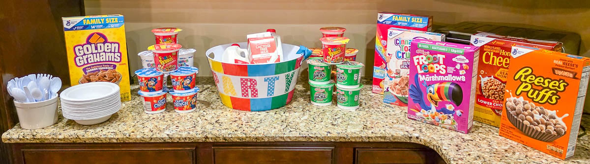 Boxes of Cereal Sitting on the Kitchen Counter
