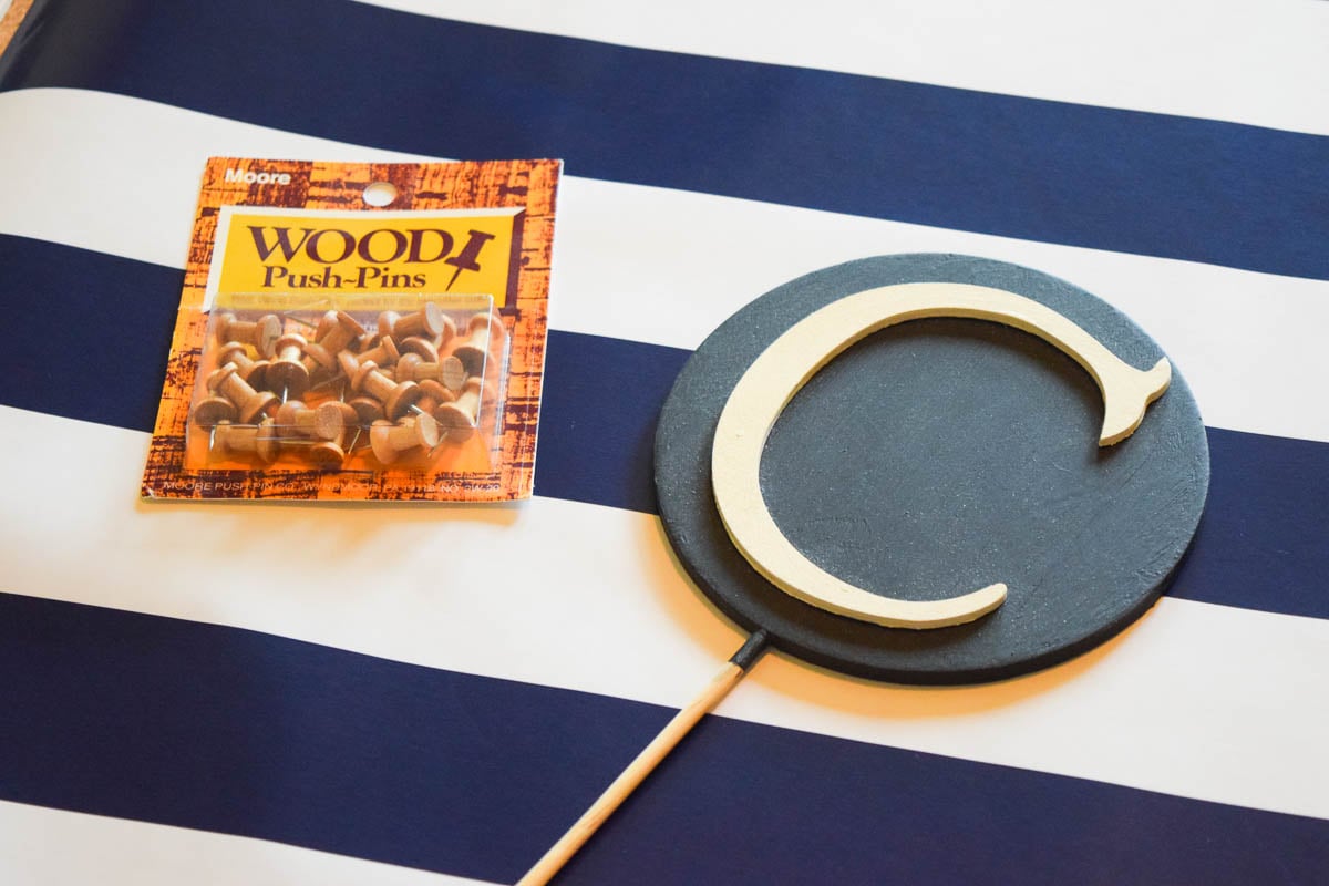 Craft Supplies - Push Pins and Wooden Accents