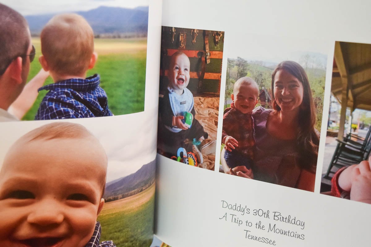 Inside Pages of a Shutterfly Photo Album