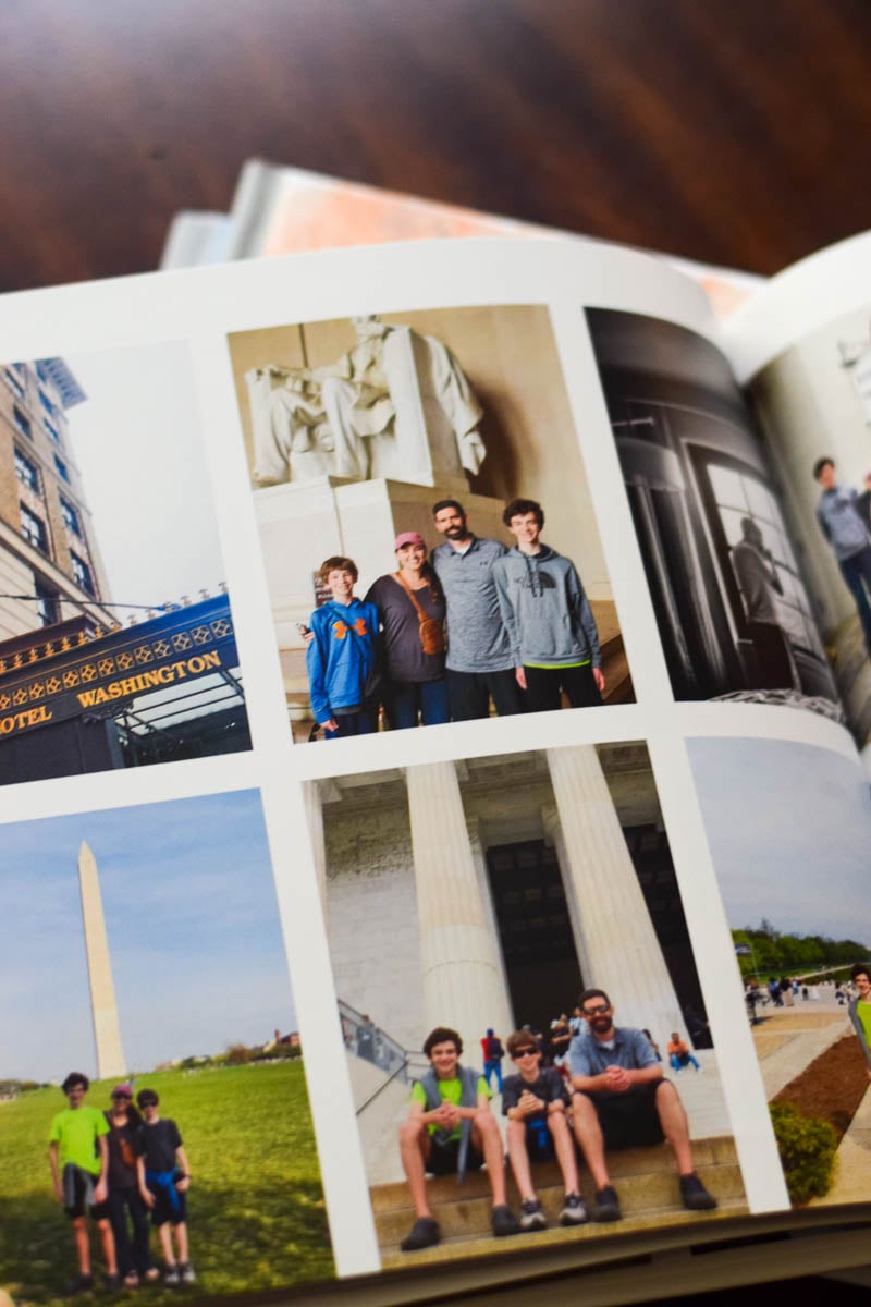 Inside Photo Pages of a Shutterfly Album