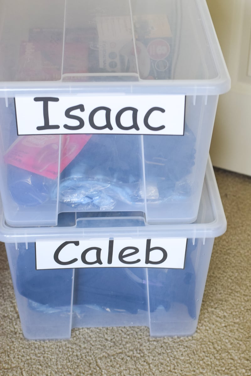 Gift Bins for Teenage Boys