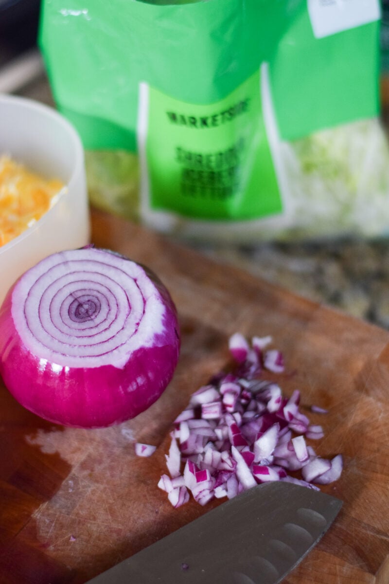Burger Bowl Ingredients Sitting on the Kitchen Counter