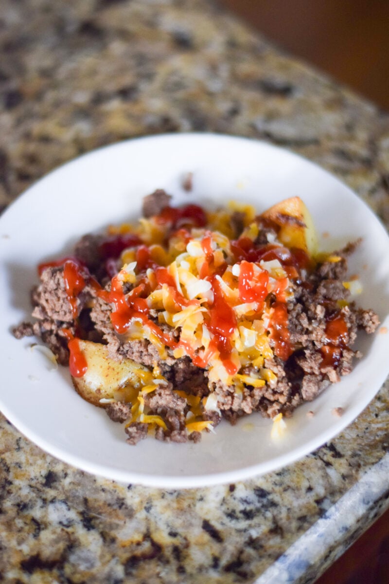 Burger Bowl Sitting on Kitchen Counter